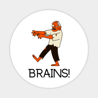 Zombie Seeking Brains Apparel Magnet